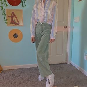 Pastel striped vintage button up!